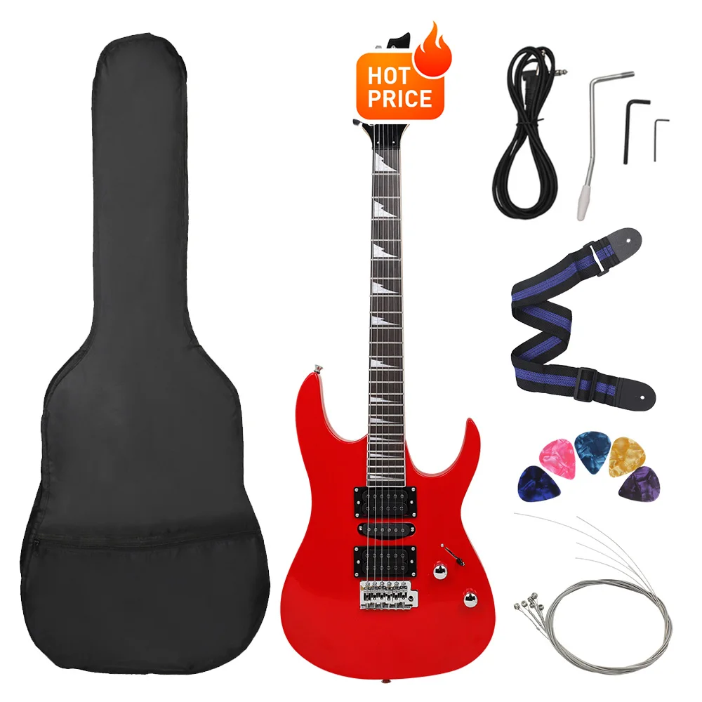 6 Strings 24 Frets Electric Guitar Maple Body Electric Guitar Guitarra With Bag Speaker Necessary Guitar Parts & Accessories - Image 15