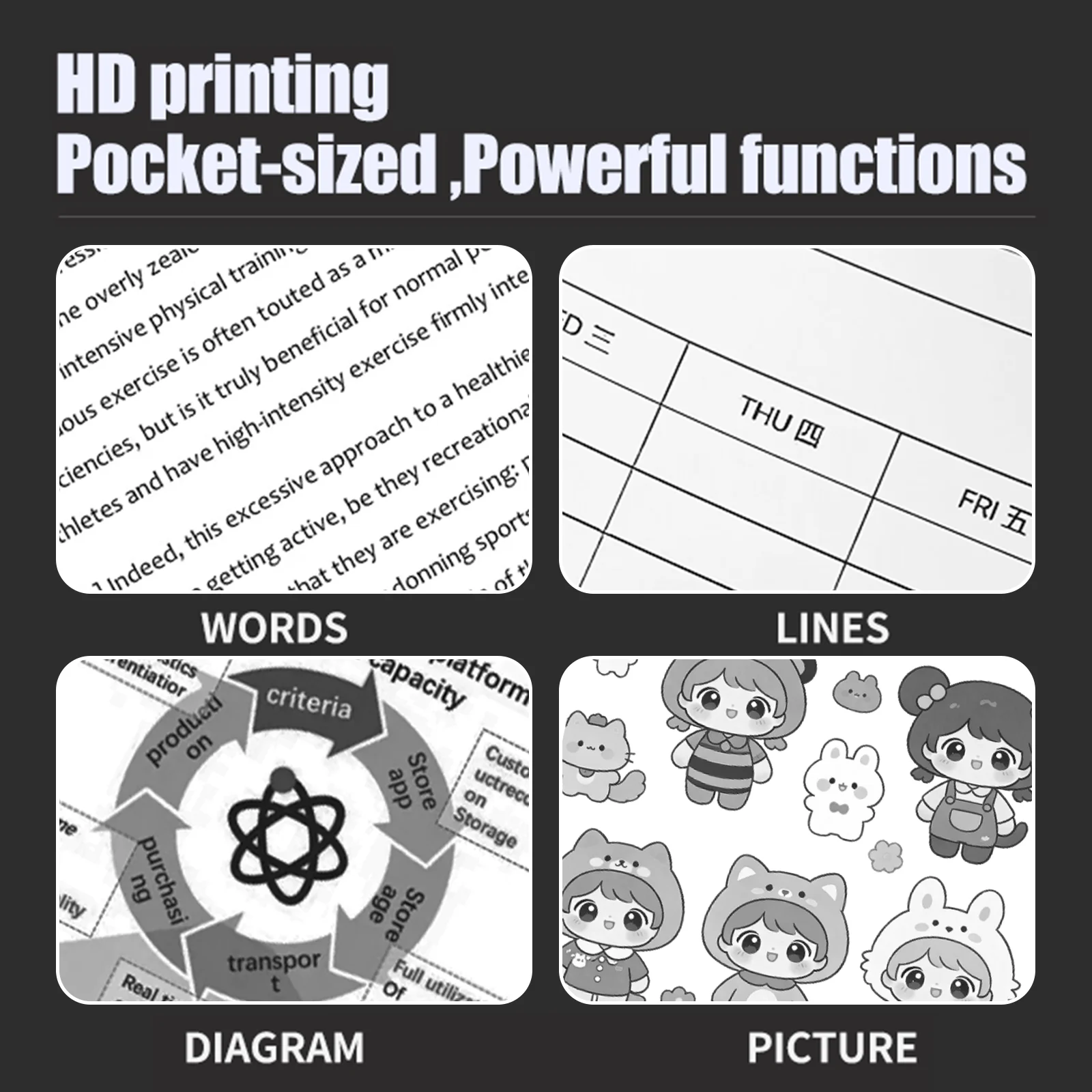 Portable A4 Tattoo Printer Inkless Thermal Printer Wireless Bluetooth Multifunctional Tattoo Stencil & Document Printer - Image 6