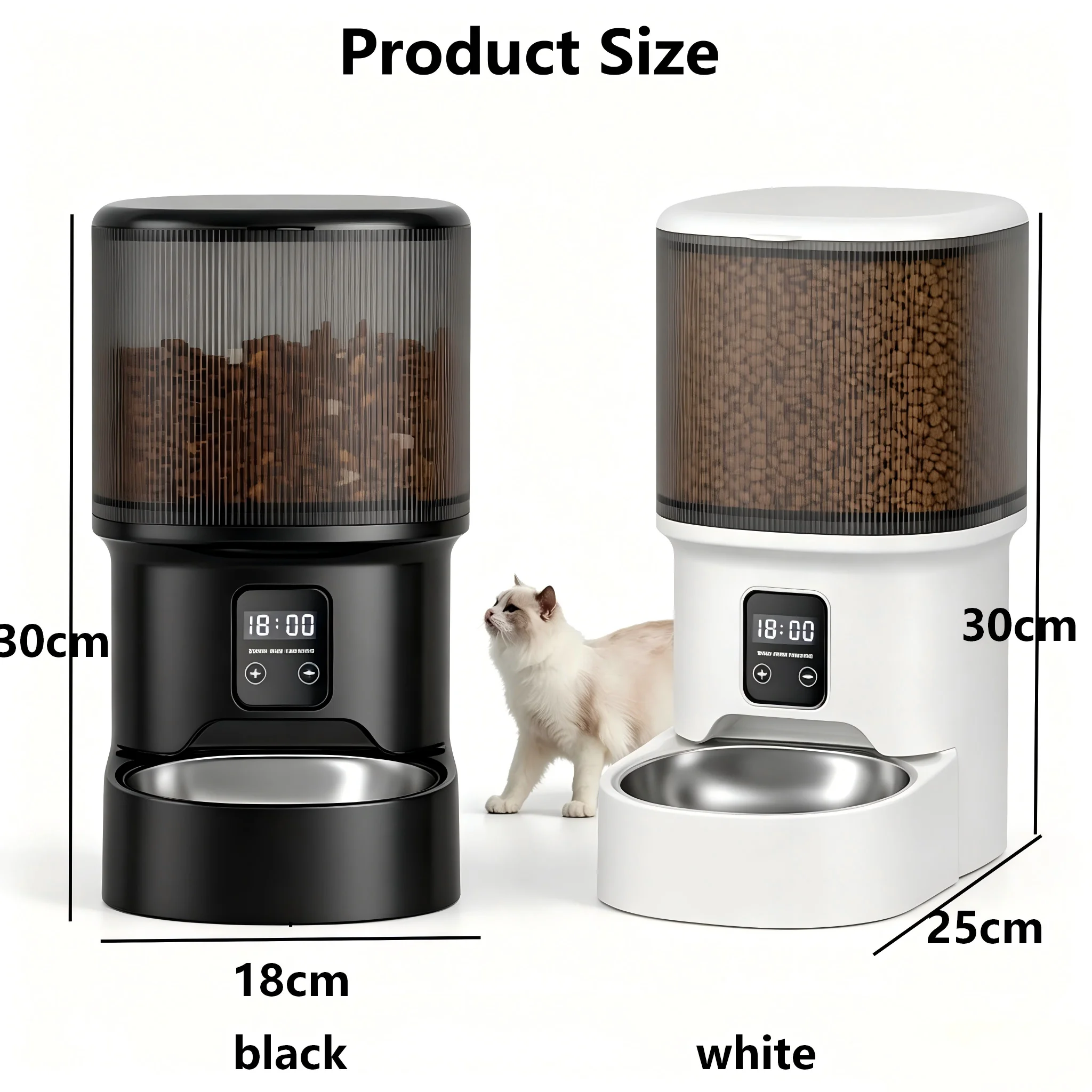 HD Video Automatic Pet Feeder for Cats Dogs 4L Smart Timed Quantitative Food Dispenser with Stainless Steel Bow Pet Supplies - Image 6