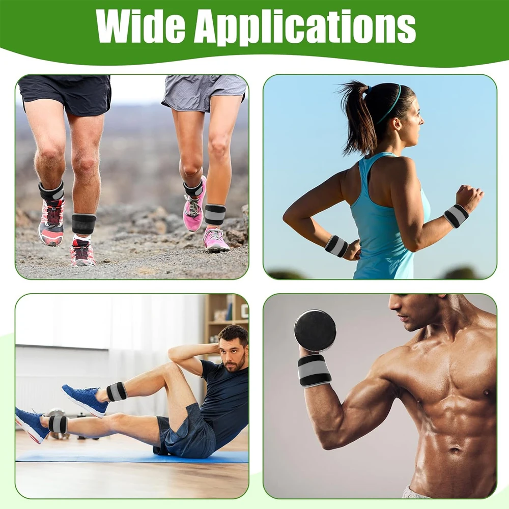 1Pair Wrist Ankle Weights 1kg, 2kg,3kg Strength Training Wrist Leg Arm Weight with Adjustable Strap, Jogging,Gymnastics,Aerobics - Image 5