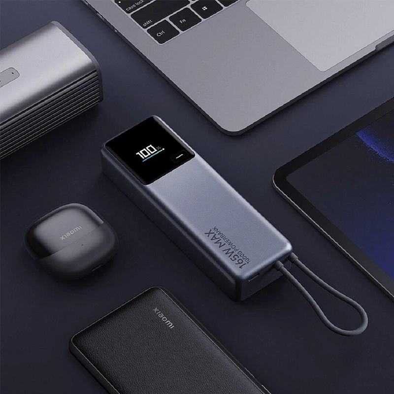 Xiaomi Power Bank 10000 165W PB1165MI Integrated USB C Cable LED Display Portable Charger For Macbook iPhone 15 Xiaomi 14 Pro - Image 6