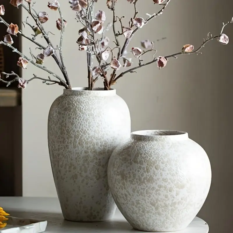 Large Elegant Ceramic Vase - Decorative Jar, Tabletop Floral or Garden Vase - Lightweight, Perfect for Indoor/Outdoor Home, - Image 4