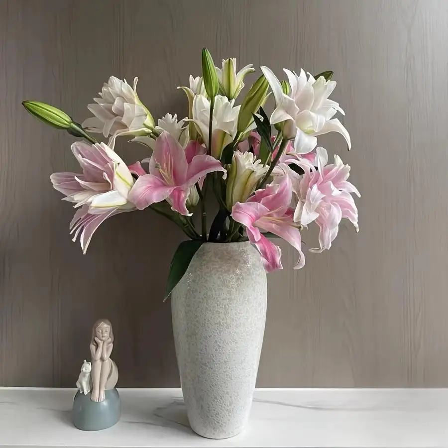 Large Elegant Ceramic Vase - Decorative Jar, Tabletop Floral or Garden Vase - Lightweight, Perfect for Indoor/Outdoor Home, - Image 6