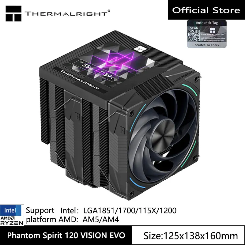 Thermalright Phantom Spirit 120 EVO CPU wind -cooler Heat Sink Supports 1700/115X/AM5/AM4 7 Heat Pipe Dual Tower Radiator - Image 9