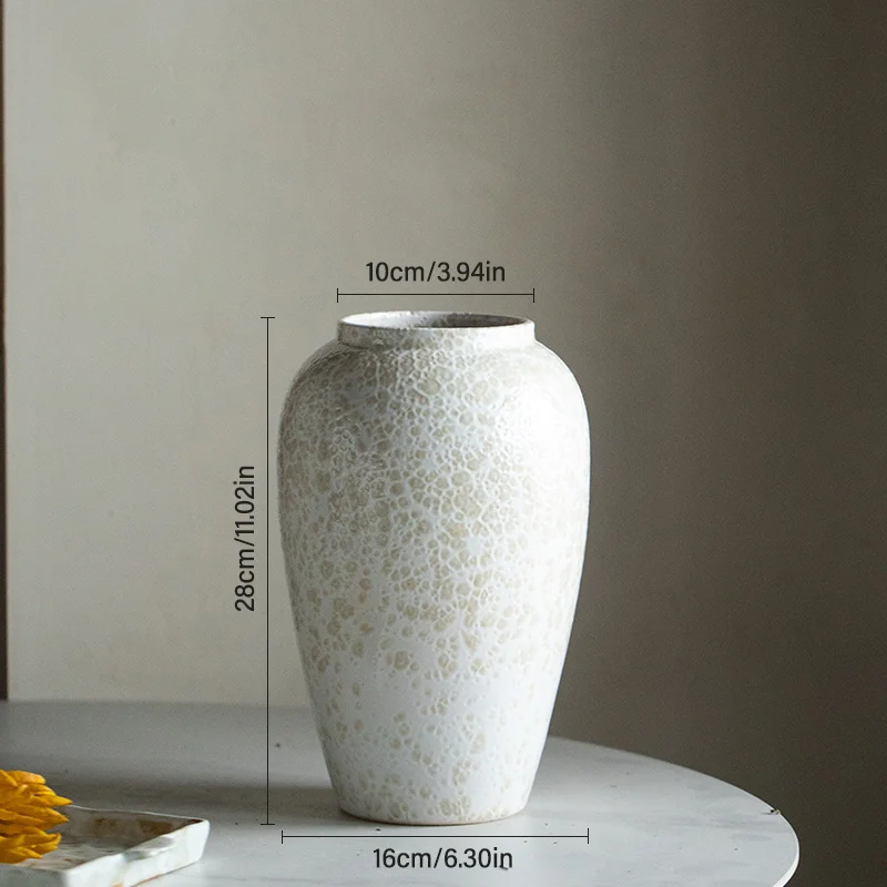 Large Elegant Ceramic Vase - Decorative Jar, Tabletop Floral or Garden Vase - Lightweight, Perfect for Indoor/Outdoor Home, - Image 8